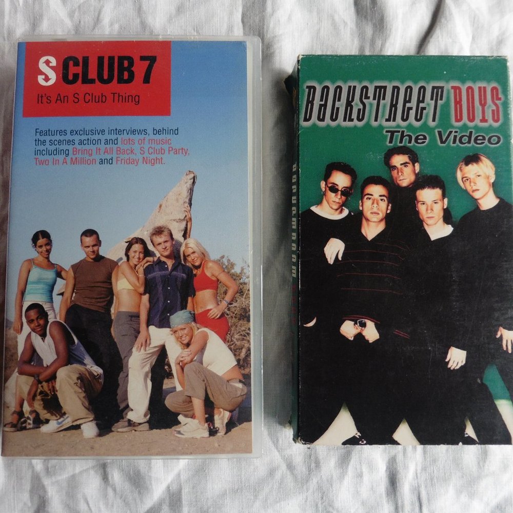 Vintage VHS tapes Backstreet Boys (AND) S Club 7 (Pre-Owned)
